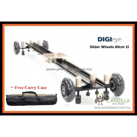 DIGIEYE 80CM Silent Slider Dolly for shooting movie 2in1 Dolly Slider - GOLD